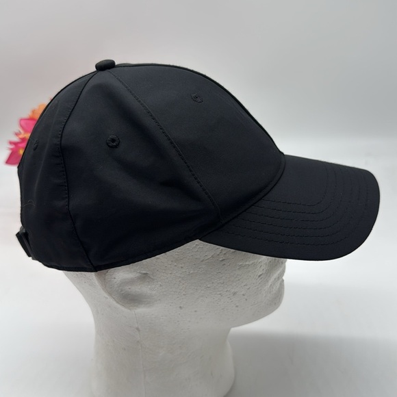 Black Classic Plain Six-Panel Hat with Curved Brim Adjustable HT7642 - Picture 2 of 4